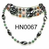 Assorted Colored Semi precious Stone Beads Hematite Beads Stone Chain Choker Fashion Women Necklace